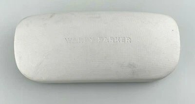 Gafas de sol Warby Parker solo estuche blanco con cubierta de goma estuche rígido gafas grandes Foto 1 de 4