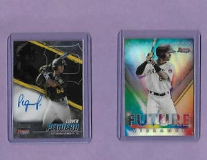 LIOVER PEGUERO - PIRATES - 2021 BOWMAN'S BEST - ROOKIE ON CARD AUTO LOT- INVEST! - Picture 1 of 2