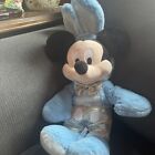 Disney Store Authentic Mickey Mouse Easter Bunny Blue Cute Plush Toy Doll 18"