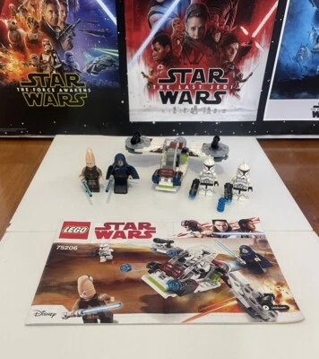 Lego Star Wars 75206 Jedi & Clone Troopers Battle Pack - 100% completo - Estado perfeito - Imagem 1 de 4