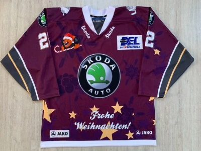 Grizzly Adams Wolfsburg Christmas Game Worn Eishockey Trikot Jersey #22 HOGGAN - Bild 1 von 4