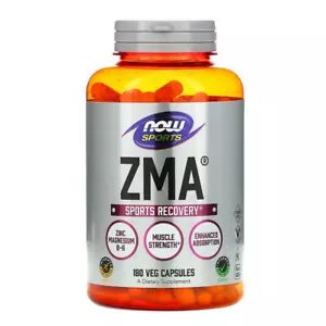 NOW FOODS Sports, ZMA, Sports Recovery, Post Workout, 180 Veg Capsules - Picture 1 of 3