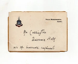 William Wordsworth - card signed by grandson of great poet - Elphinstone College - Picture 1 of 3