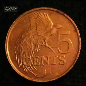 TRINIDAD Y TOBAGO, 5 CENTAVOS 1999, AVE MAYOR DEL PARAÍSO, SIN CIRCULAR. - Imagen 1 de 2