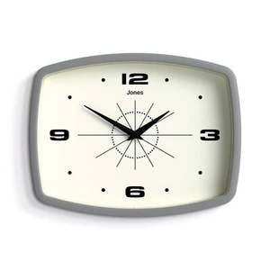 Movie Wall Clock | Retro Rectangular Clock | 10 Inch | Grey | Cool Designer Look - Picture 1 of 7