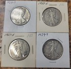 Lot Of 4 Walking Liberty Half Dollars 1920S,1923S,1927S,1929S.