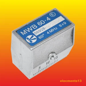 MWB60-4 60° 4MHz 8X9 KRAUTKRAMER TRANSDUCER - Picture 1 of 5