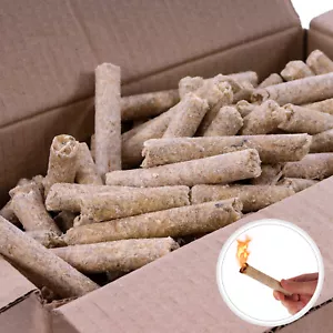 10kg Anzünder Kaminanzünder Holzwolle Grillanzünder Feueranzünder Presslinge NEU - Bild 1 von 6