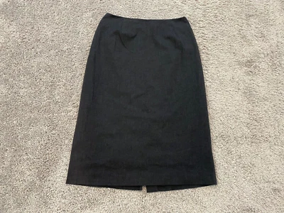 Harold's Pencil Skirt Women's 4 Black Lined Zip Back Slit Career Made in Italy - Image 1 of 4