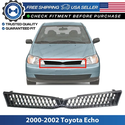 Nuevo parachoques delantero rejilla plástico texturizado negro para Toyota Echo 2000-2002 Foto 1 de 4