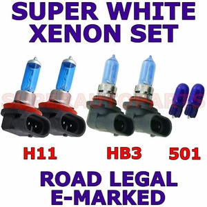 FITS TOYOTA RAV-4 TODOTERRENO 06-12 SET HB3 H11 501 HALOGEN XENON WHITE LIGHT - Picture 1 of 1
