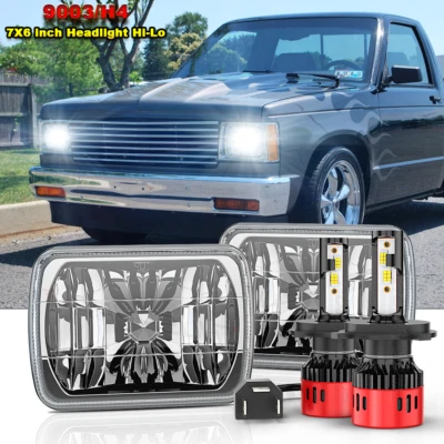 Par de faróis de LED 7X6""/5X7"" ajuste de feixe Hi/Lo 82-93 Chevy S10 Blazer GMC S15 - Imagem 1 de 4