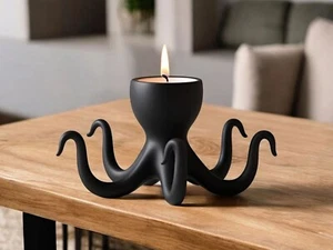 Octopus Tealight Candle Holder - Novelty Tealight Stand - Unique Lighting Decor - Picture 1 of 8