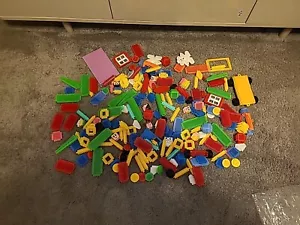 Huge 214 Pieces Vintage Stickle Bricks Bundle Inc Wheels, People, Animals Etc - Picture 1 of 5