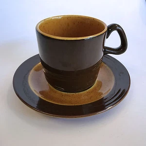 Vintage Homer Laughlin Gold Glade Cup and Saucer Tea Coffee - Picture 1 of 3