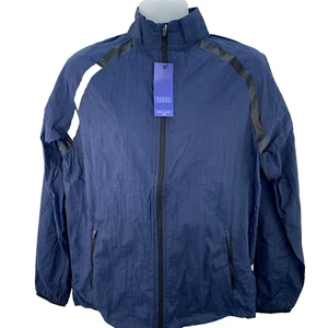 New Look Running Jacket, Windcheater Funnel Neck, Size M, Navy - Picture 1 of 23