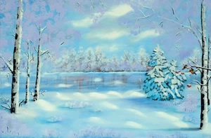 Arte, pintura, ""Frost"" - Giclee sobre lienzo 22""x 28"" de Yelena Berzon - Imagen 1 de 2