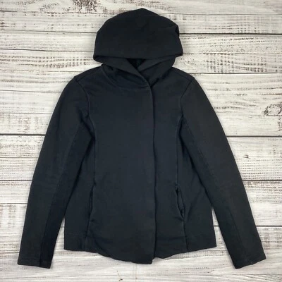 Estándar James Perse Sudadera Chaqueta Mujer Talla 3 Sudadera con Capucha Cremallera Frontal Pequeña Negra Foto 1 de 4