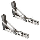 2 Pcs Supports Stands Stainless Steel Shelf Brackets Corner Brace Support