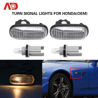 SIDE MARKER FENDER LIGHT SET 2PCS FOR Honda S2000 2000-2009 S2K 33801 33851 - image 1 of 4
