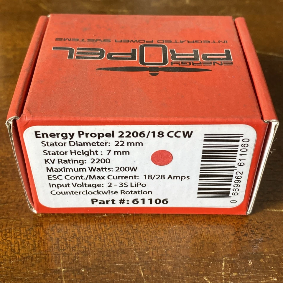 HITEC ENERGY PROPEL SYSTEMS BRUSHLESS MOTOR W/INTEGRATED SPEED CONTROL 61106 CW - Image 1 of 2