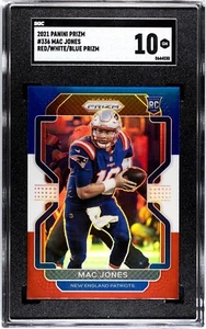 2021 PRIZM MAC JONES RC RED/WHITE/BLUE RWB PRIZM 336 PATRIOTS Graded SGC 10 GEM - Picture 1 of 2