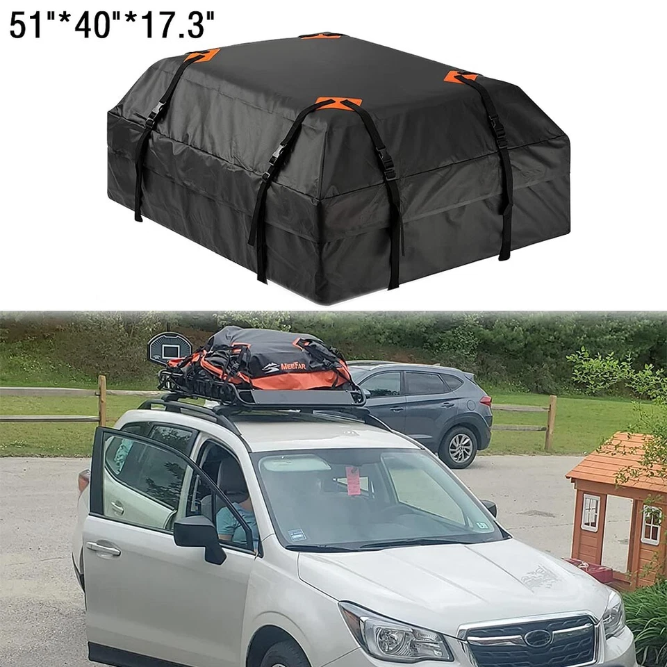 Waterproof Car Roof Top Rack Carrier Cargo Bag Luggage Storage Travel Outdoor