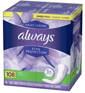 Always Xtra Protection Long & Regular & Thin Unscented Pads & Daily Liners ✅ - Picture 1 of 13