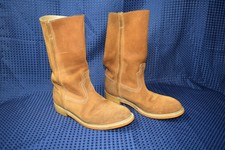 Tan Suede Leather Cowboy Boots Ansi Oil Resistant Miragum Sole Men's Size 8D