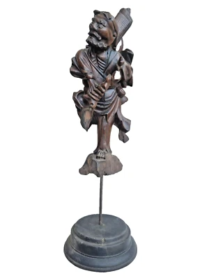 Vintage Old Antique Rosewood Fine Hand Carved Wooden Chinese Man Figure / Statue - Image 1 of 4