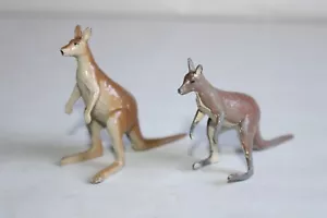 Anciens jouets en plomb, lot de 2 kangourous , marque BF - Imagen 1 de 4
