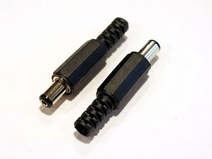 (2) Paquete de cañones de alimentación de CC machos I.D. 2,1 mm x O.D 5,5 mm x 9 mm de longitud soldadura - Imagen 1 de 4