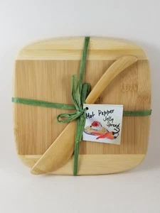 Tabla de servir y cortar Molokini totalmente de bambú con cuchillo esparcidor... Nueva - Imagen 1 de 8