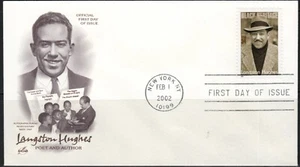 US Scott #3557 Unaddressed First Day Cover, "Langston Hughes". - Picture 1 of 1