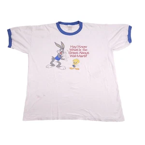 Vintage Looney Tunes Shirt Herren Gr. XL Walmart doppelseitiger Ringer Thrashed Distressed - Bild 1 von 13