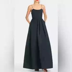 Sachin & Babi Navy Blue Gwen Rhinestone Detail A-Line Gown Size 10 $895 - Picture 1 of 4