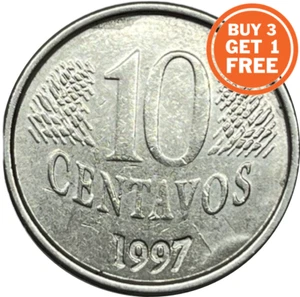 10 BRAZILIAN CENTAVOS - CHOICE OF DATE FROM 1994-1997 - BRAZIL / BRASIL - Picture 1 of 2
