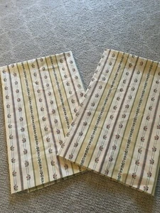Pamela Klein Yellow Cafe Curtains Floral 36x33 Set Of 2 - Picture 1 of 4