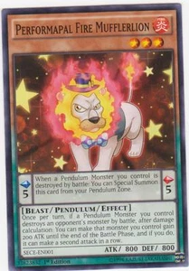 3 X YUGIOH CARDS PERFORMAPAL FIRE MUFFLERLION SECE-EN001 - Picture 1 of 1