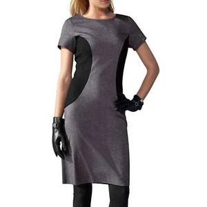 genial ELEGANT Kleid Gr.36 S Etuikleid Business Pencil ETUI DRESS SCHWARZ WEIß - Bild 1 von 4