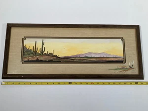 VTG 1988 William Zivic Cactus Mountain Sentinal Peak Arizona Painting Watercolor - Picture 1 of 7