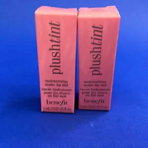 Benefit Plushtint Moisturizing Matte Lip Tint Quilty Pleasure 0.07 oz (Lot of 2) - Picture 1 of 4