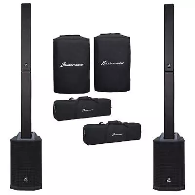 2 x Studiomaster Direct 121MX 12' Active Compact Array System With Carry Bags - Image 1 of 4