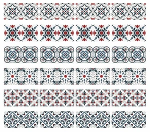 Tile Stickers Waterproof Border / Metro Mosaic Pack Of 24 150mm x 75mm BT23 - Picture 1 of 19