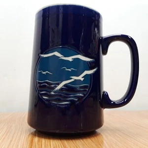 Vintage Stoneware Mug Seagulls Nautical Embossed Otagiri? 5" - Picture 1 of 12