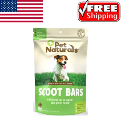 Suplemento para cães Pet Naturals barras scoot glândula anal - 30 mastigações sabor pato 30. - Imagem 1 de 4