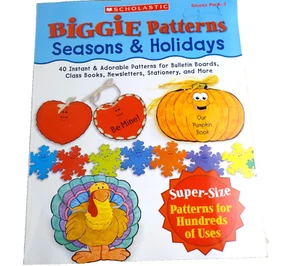 Scholastic Biggie Patterns Seasons & Holidays Teaching Resource K-3 - Picture 1 of 5