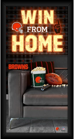 Cleveland Browns Framed 10" x 20" Win From Home Collage Cover