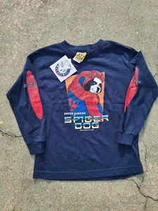 Vintage DS 2004 Y2k Big Dogs Spider-Man Boys Longsleeve T Shirt 6/7 Rare - Picture 1 of 4
