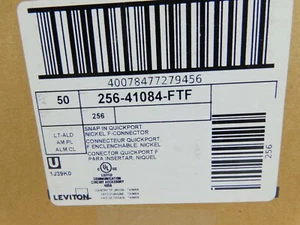 41084-FTF Leviton QuickPort Adattatore coassiale tipo F nichel - mandorla chiara - 50 CONTI - Foto 1 di 6